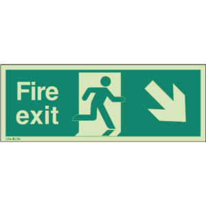 Fire Exit Signs - Fire Exit Arrow Down Right