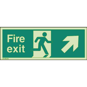 Fire Exit Signs - Fire Exit Arrow Up Right