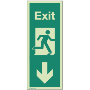 Exit Signs Vertical - Exit Vertical Arrow Down