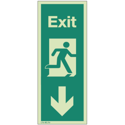 Exit Signs Vertical - Exit Vertical Arrow Down