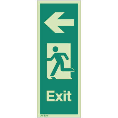 Exit Signs Vertical - Exit Vertical Arrow Left