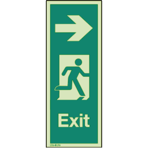 Exit Signs Vertical - Exit Vertical Arrow Right