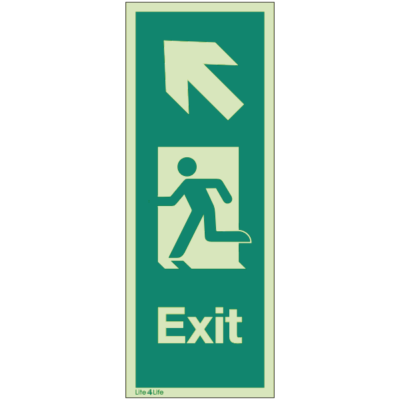 Exit Signs Vertical - Exit Vertical Arrow Up Left