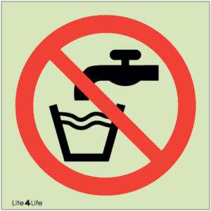 General Prohibitions - Not drinking water symbol