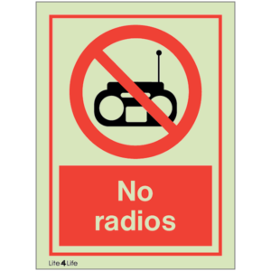 General Prohibitions - Radios prohibited with text