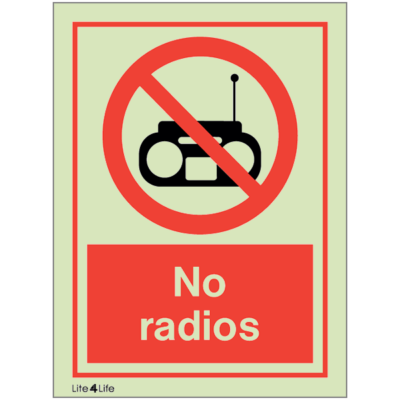 General Prohibitions - Radios prohibited with text