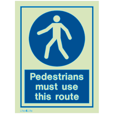 Personal Protective Equipment - Pedestrians must use this route with text