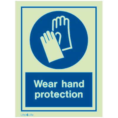 Personal Protective Equipment - Wear hand protection with text