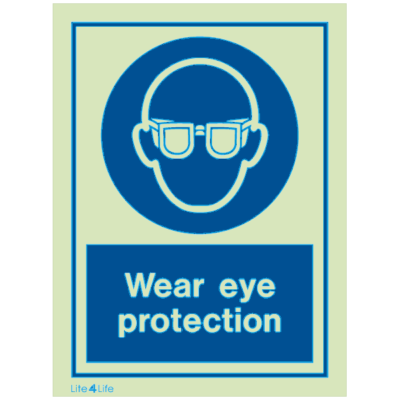 Personal Protective Equipment - Wear eye protection with text