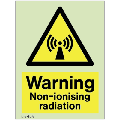 Warning signs - Warning non-ionising radiation with text