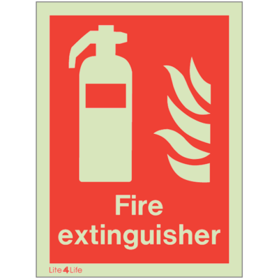 Fire Emergency Equipment & Assistance - Fire Extinguisher (with text)