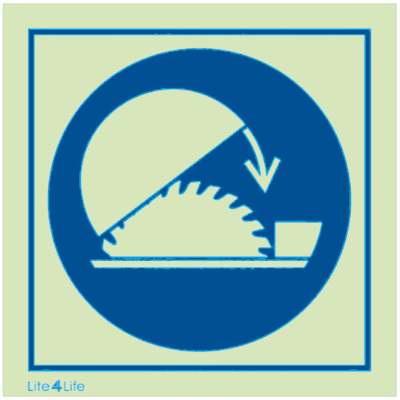 Personal Protective Equipment - Guards must be in position before starting symbol