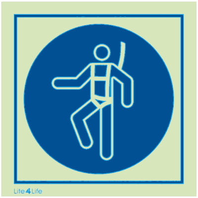 Personal Protective Equipment - Wear safety harness symbol