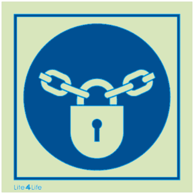 Fire Safety Instructions - Keep locked symbol