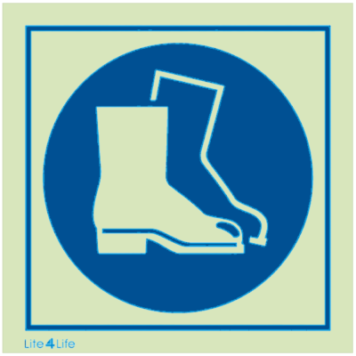 Personal Protective Equipment - Wear foot protection symbol