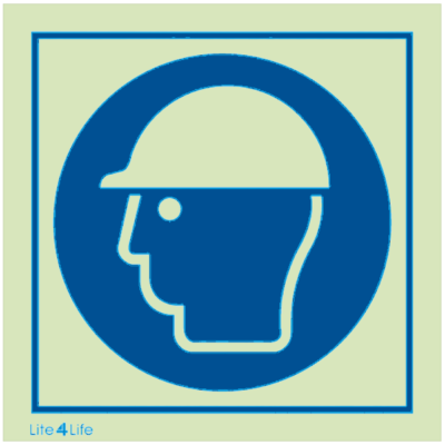 Personal Protective Equipment - Wear head protection symbol