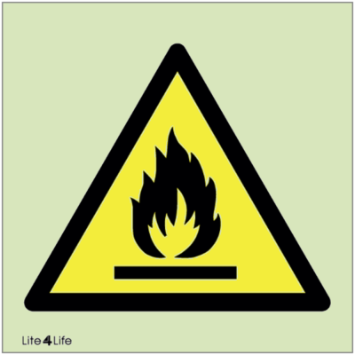 Warning signs - Warning flammable symbol