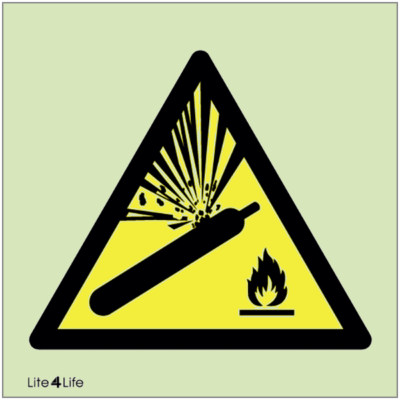 Warning signs - Warning compressed gas symbol