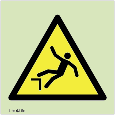 Warning signs - Warning risk of falling symbol