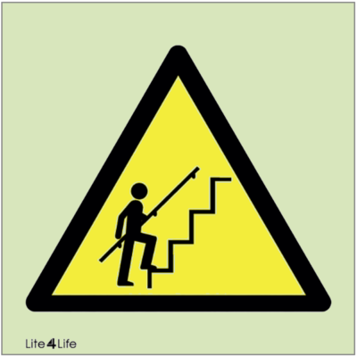 Warning signs - Warning steep steps symbol