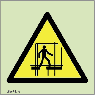 Warning signs - Warning scaffold incomplete symbol