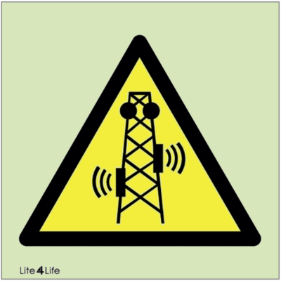 Warning signs - Warning RF radiation transmitter symbol