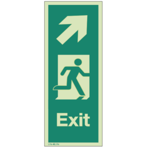 Exit Signs Vertical - Exit Vertical Arrow Up Right