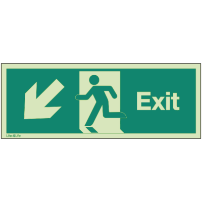 Exit Signs - Exit Arrow Down Left