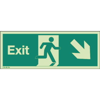 Exit Signs - Exit Arrow Down Right