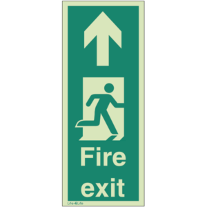 Fire Exit Signs Vertical - Fire Exit Vertical Arrow Up