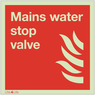 Fire Fighting Equipment - Mains water stop valve