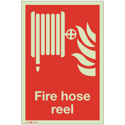 Fire Emergency Equipment & Assistance  - Fire hose reel (with text)