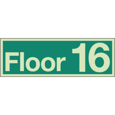 Floor Identification Numbers - Floor 16