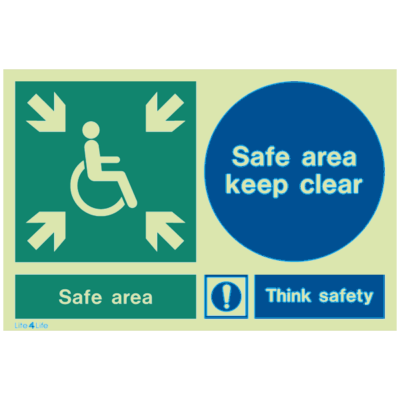 Disability, Special Needs & Mobility Assistance - Safe area with warning