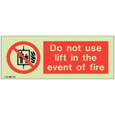 General Prohibitions - Do not use lift in the event of a fire (landscape)