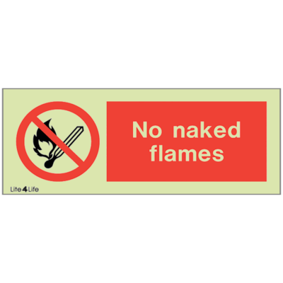 Prohibition - No naked flames (landscape)