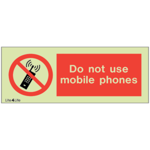 General Prohibitions - Do not use mobile phone with text (landscape)