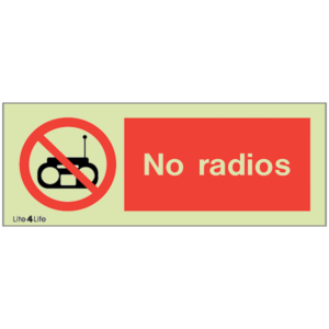 General Prohibitions - Radios prohibited with text (landscape)