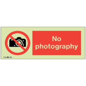 General Prohibitions - Photography prohibited with text (landscape)