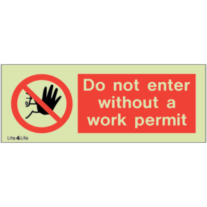 General Prohibitions - Do not enter without a permit with text (landscape)