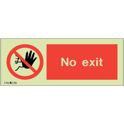 General Prohibitions - No exit with text (landscape)