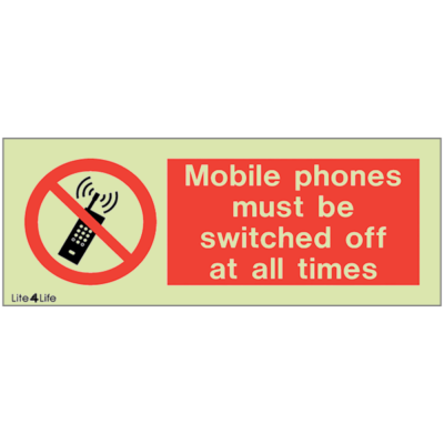 General Prohibitions - Mobile phones must be switched off at all times (landscape)