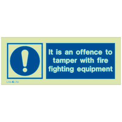 Fire Emergency Equipment & Assistance - It is an offence to tamper with fire fighting equipment