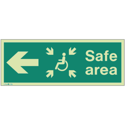 Disability, Special Needs & Mobility Assistance - Safe area arrow left