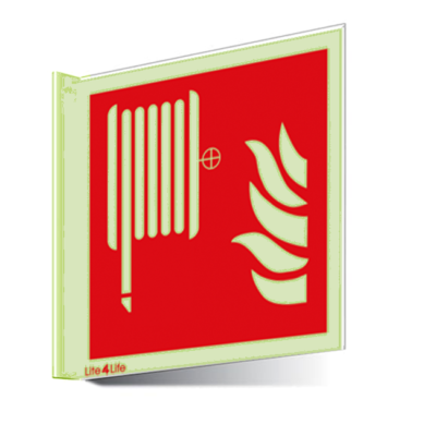 Fire Emergency Equipment & Assistance - Fire hose symbol (Wall mounted double sided)