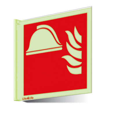 Fire Emergency Equipment & Assistance - Fire point symbol (Wall mounted double sided)