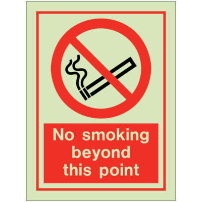 General Prohibitions - No Smoking Beyond This Point Sign