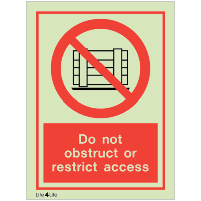 General Prohibitions - No obstruction with text