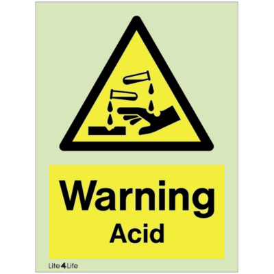 Warning Signs - Warning Acid with text