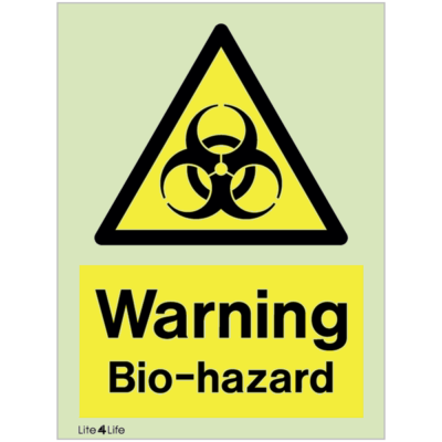 Warning Signs - Warning Bio-hazard with text